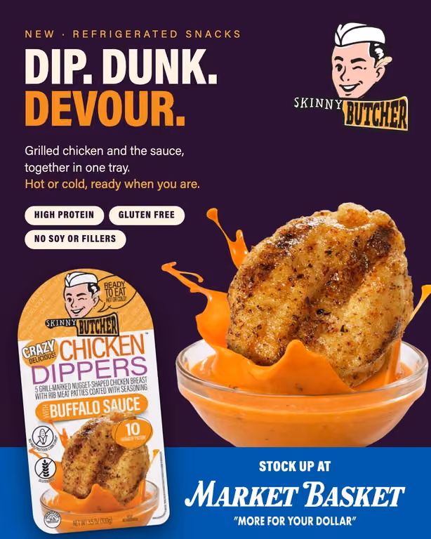 Dip. Dunk. Devour. 🍗 Grilled chicken and the sauce, together in one tray.