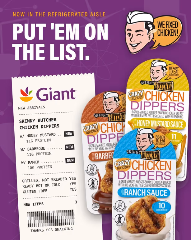 Now at Giant: Skinny Butcher Chicken Dippers! 🛒🍗