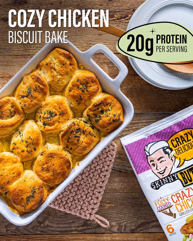 Cozy up this season with a casserole to warm the soul. This Chicken Biscuit Bake is shortcut chicken pot pie that the whole family will enjoy.