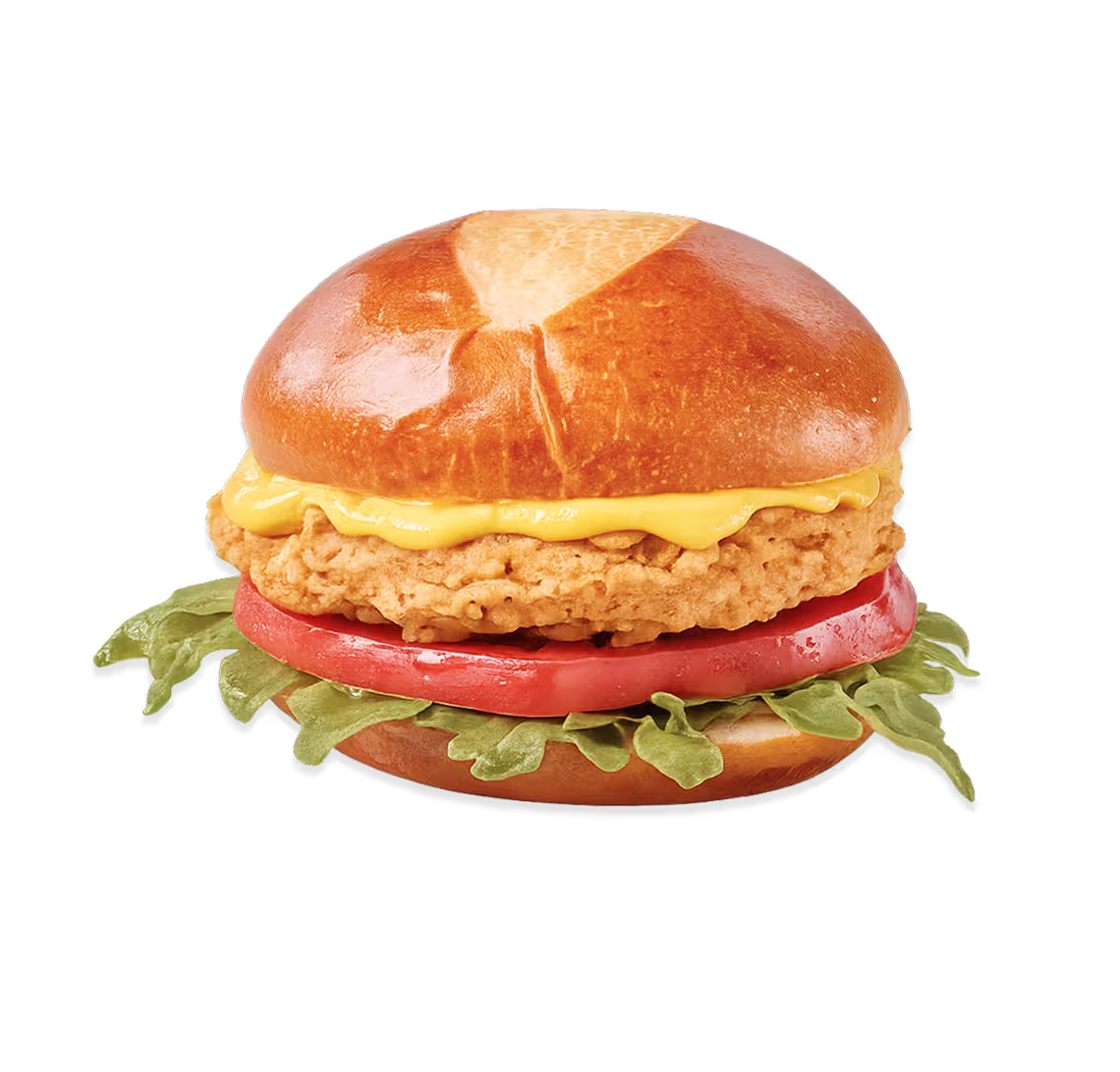 Skinny Butcher Crazy Crispy® Chicken on Pretzel Sandwich Prepared