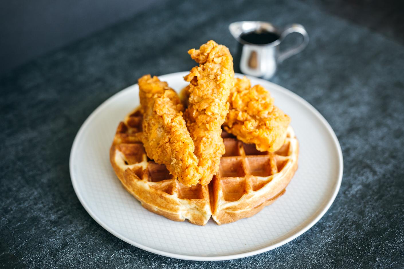 Vegan Chick’n and Waffles